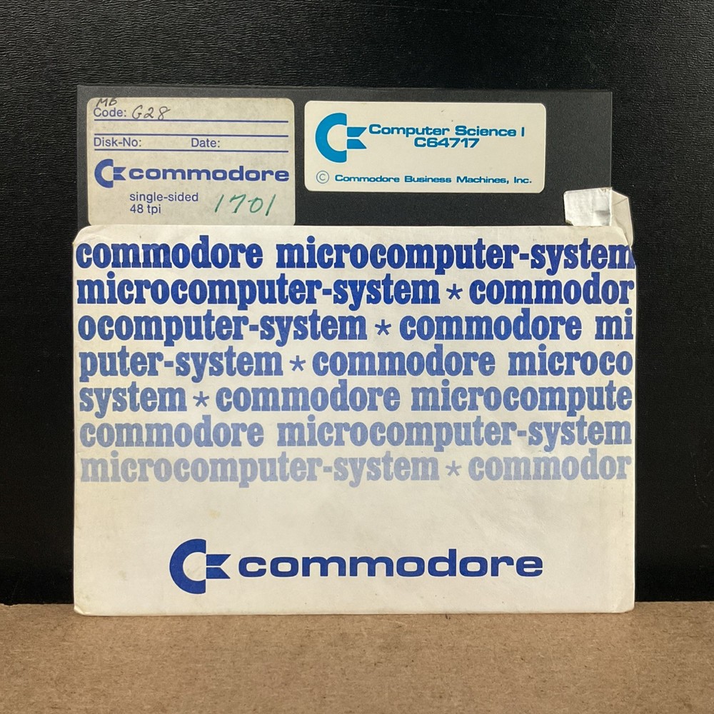 Computer Science I C64717 Commodore 5 1/4 Inch Floppy Disk
