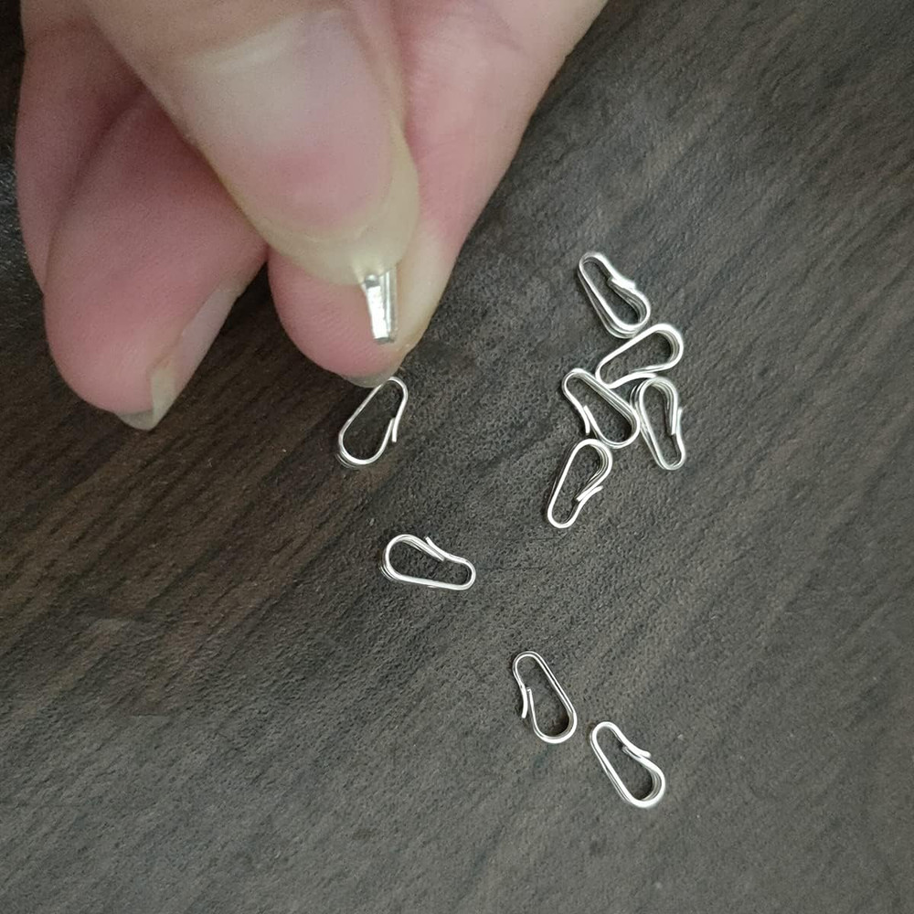 10Pcs Solid Sterling Silver Snap-On Bail Pendant Connector Finding for Jewelry C
