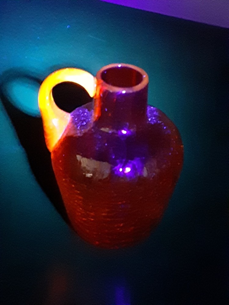 Vintage Crackle Glass Pitcher