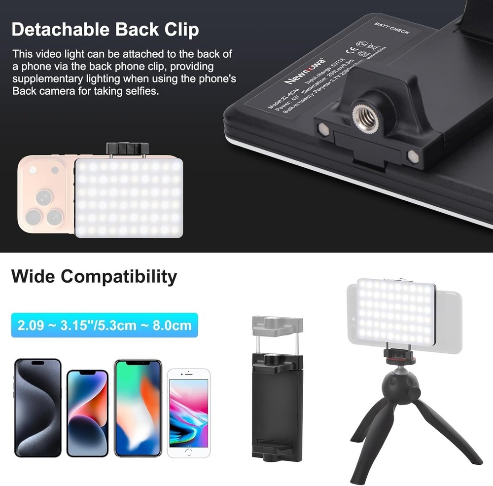 60 LED Video Conference Light with Clip-On Design