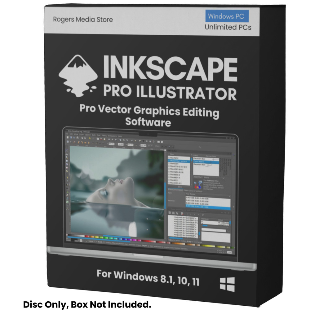 Inkscape Pro Illustrator - Vector Graphic Design Software for Windows on CD-ROM