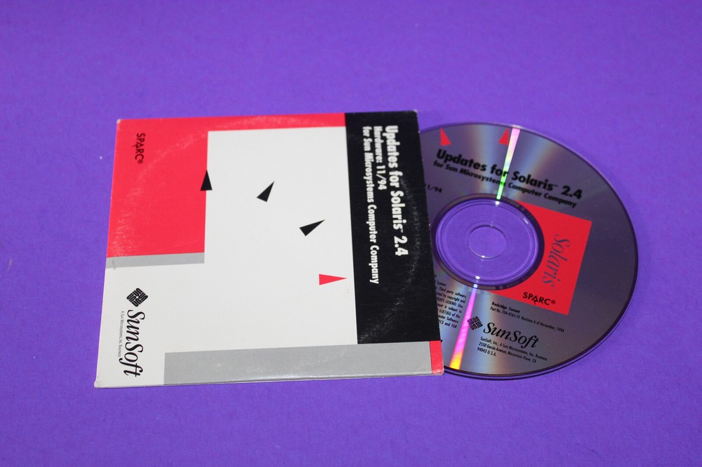 Sun Microsystems Updates For Solaris 2.4 Hardware 11/94 & System Answer Book