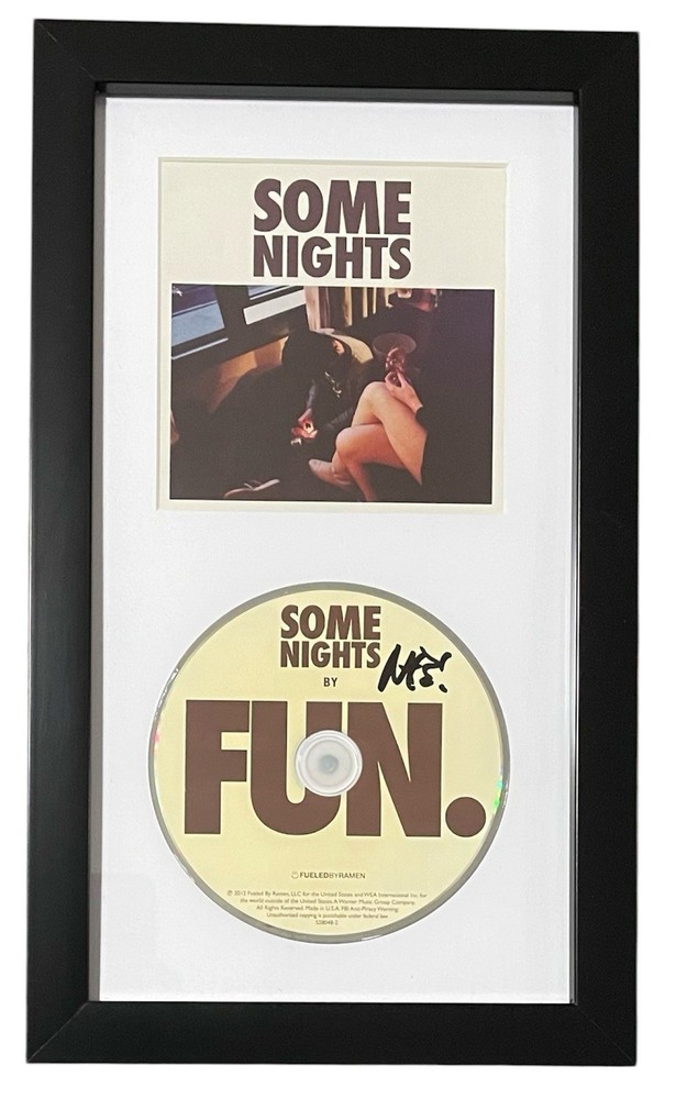 Nate Ruess Fun. Signed Autographed Some Nights Framed CD