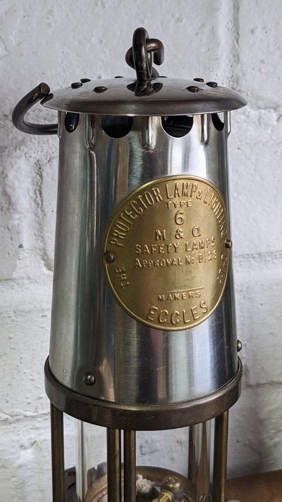Protector Type 6 Miners Lamp with Working Relighter, Serviced Unissued 1995