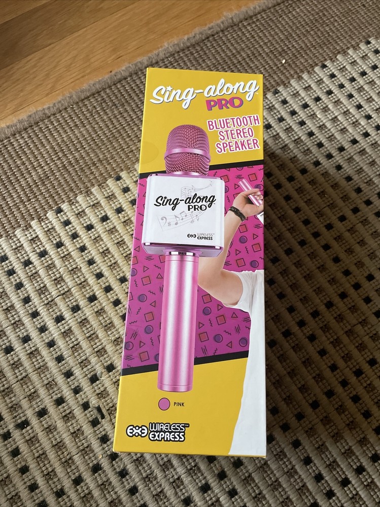 SING ALONG PRO WIRELESS BLUETOOTH KARAOKE HANDHELD MICROPHONE - PINK