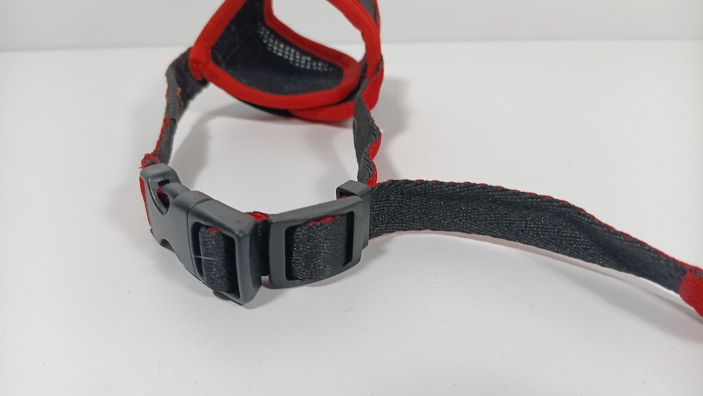 Lucky Paw Adjustable Comfortable Mesh Muzzle Black Red Size Small Dog