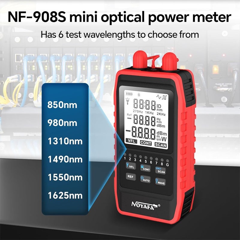 NOYAFA NF-908S Advanced Network Cable Tester Cable Length Optical Power Meter