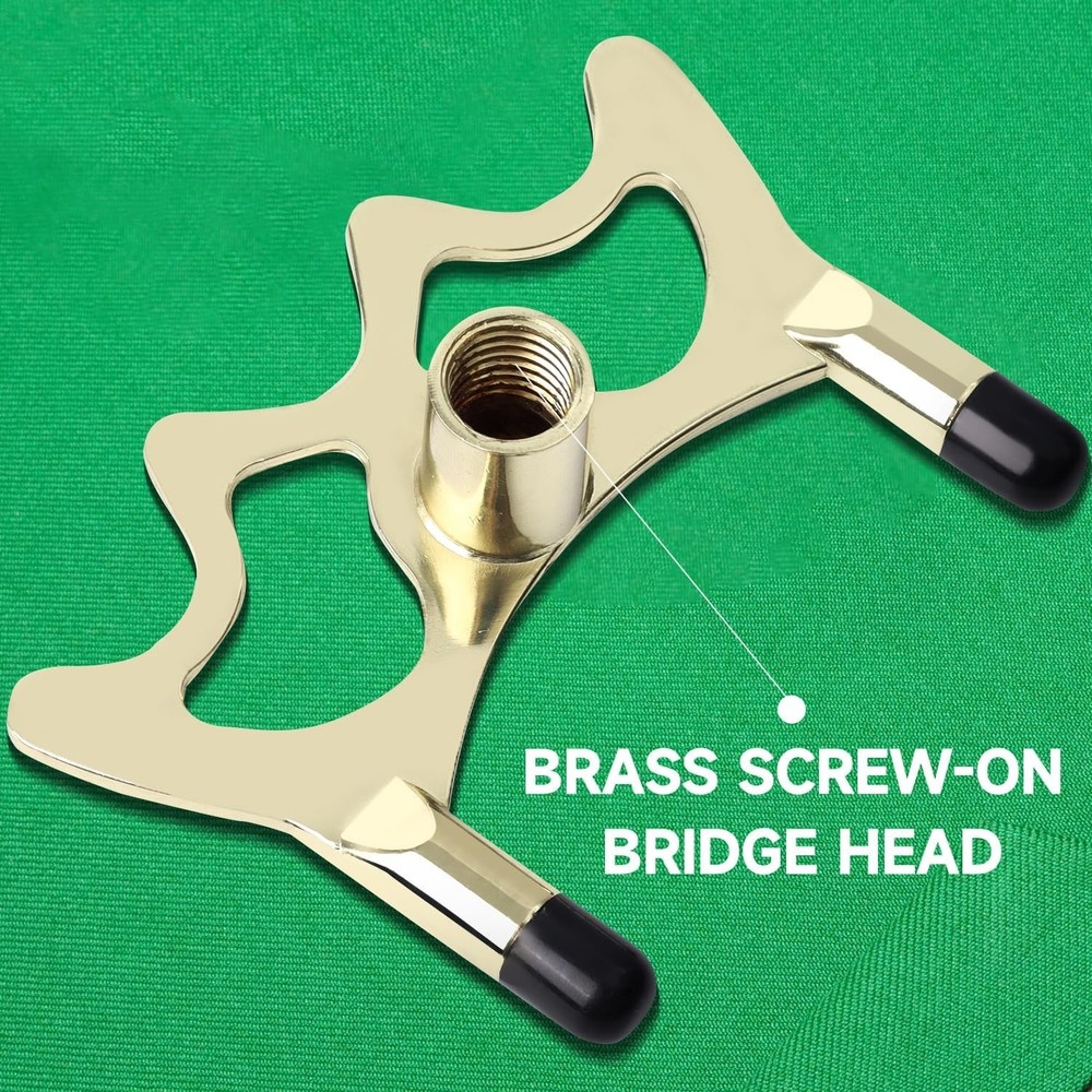 Five-Position Adjustable Billiards Bridge Head for Enhanced Shooting Accuracy