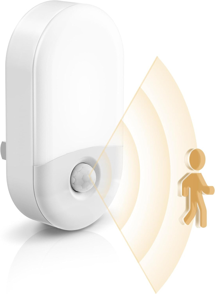 LED Motion Sensor Night Light Wireless Battery Powered for Stairs Hallway