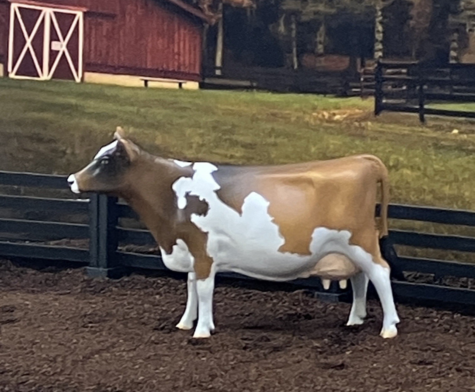 Custom CM Breyer TSC 1:20 Ornament Spot Jersey Holstein Figurine Model Dairy Cow