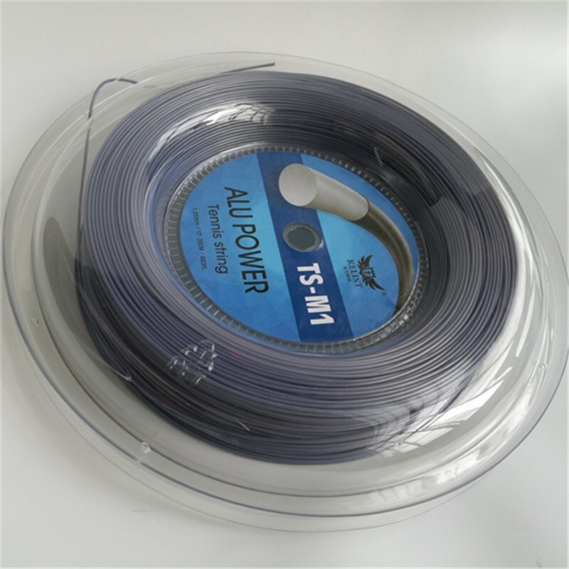 Top quality polyester grey reel tennis racket string 200m