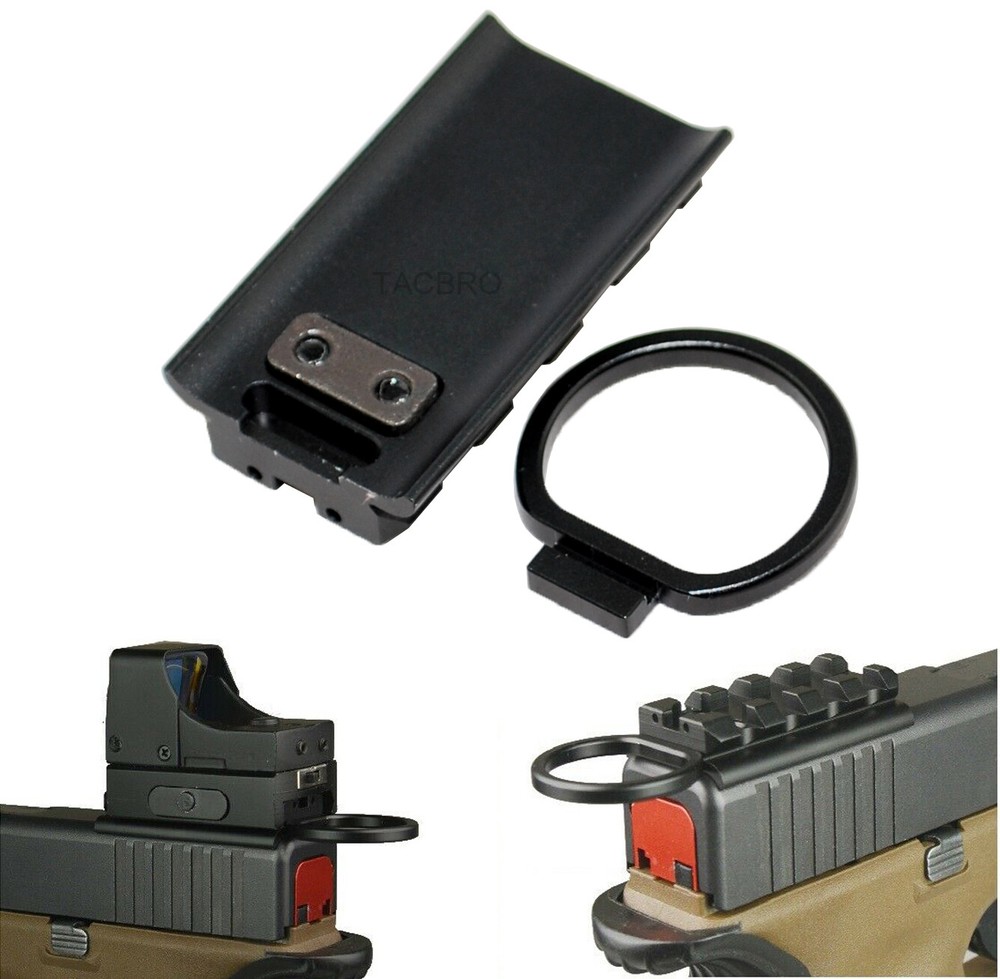 Weaver Sight Rail Mount Fit Glock Arc Slide For Red Dot Sight w/ Pull Ring