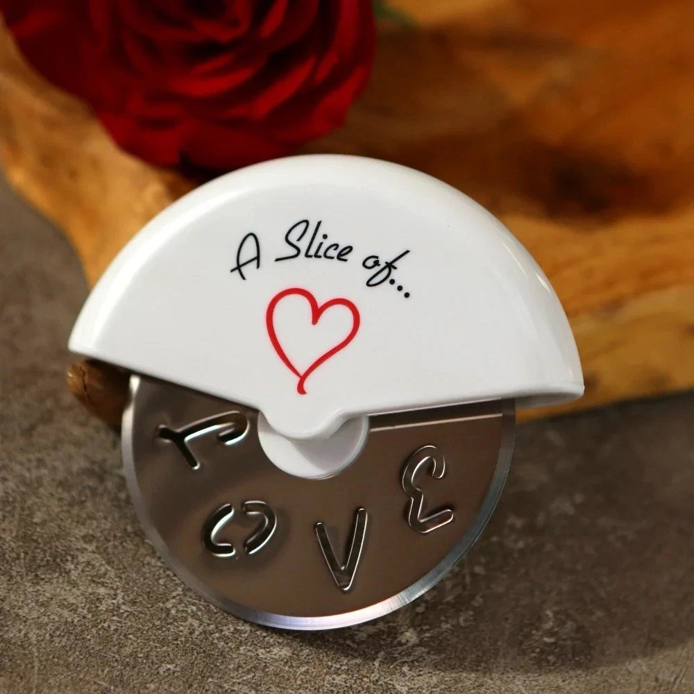 10 Slice of Love Steel Pizza Cutter Bridal Wedding Favors in Themed Gift Box New