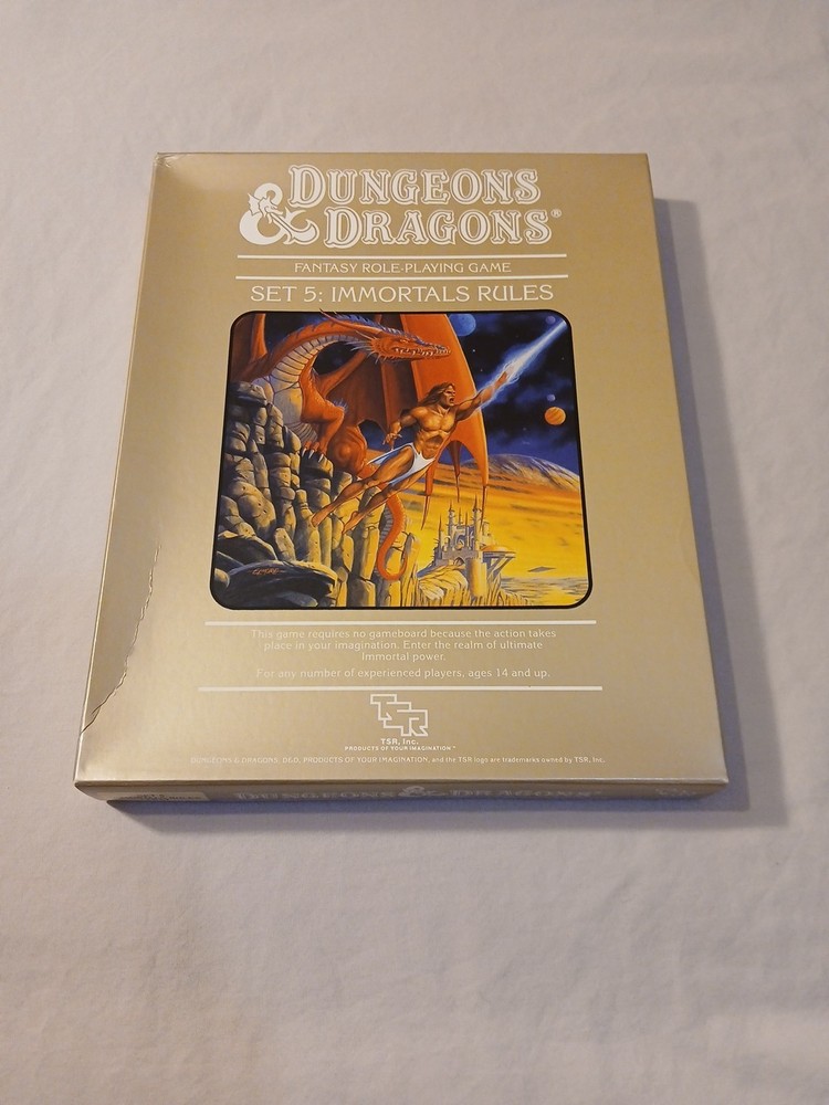 Dungeons & Dragons Immortal Rules Boxed Set BECMI Very Fine Condition