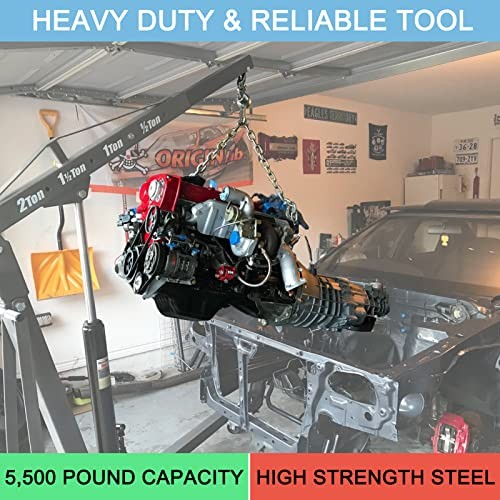 7100 Engine Lifting Bracket Set,5,500 lb Capacity Engine Lift 2 Sets Black