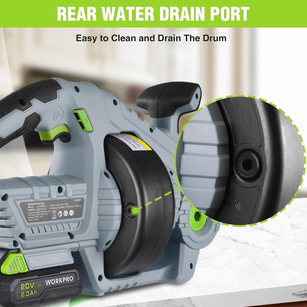 Cordless Electric Drain Auger Set