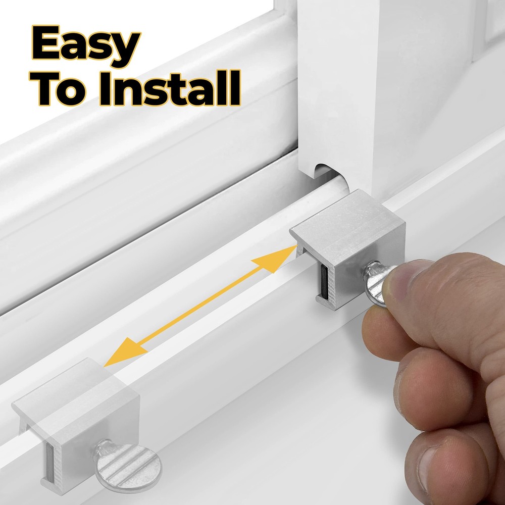 Window Locks, 10 Pack for Vertical and Horizontal Windows, Adjustable Aluminu...