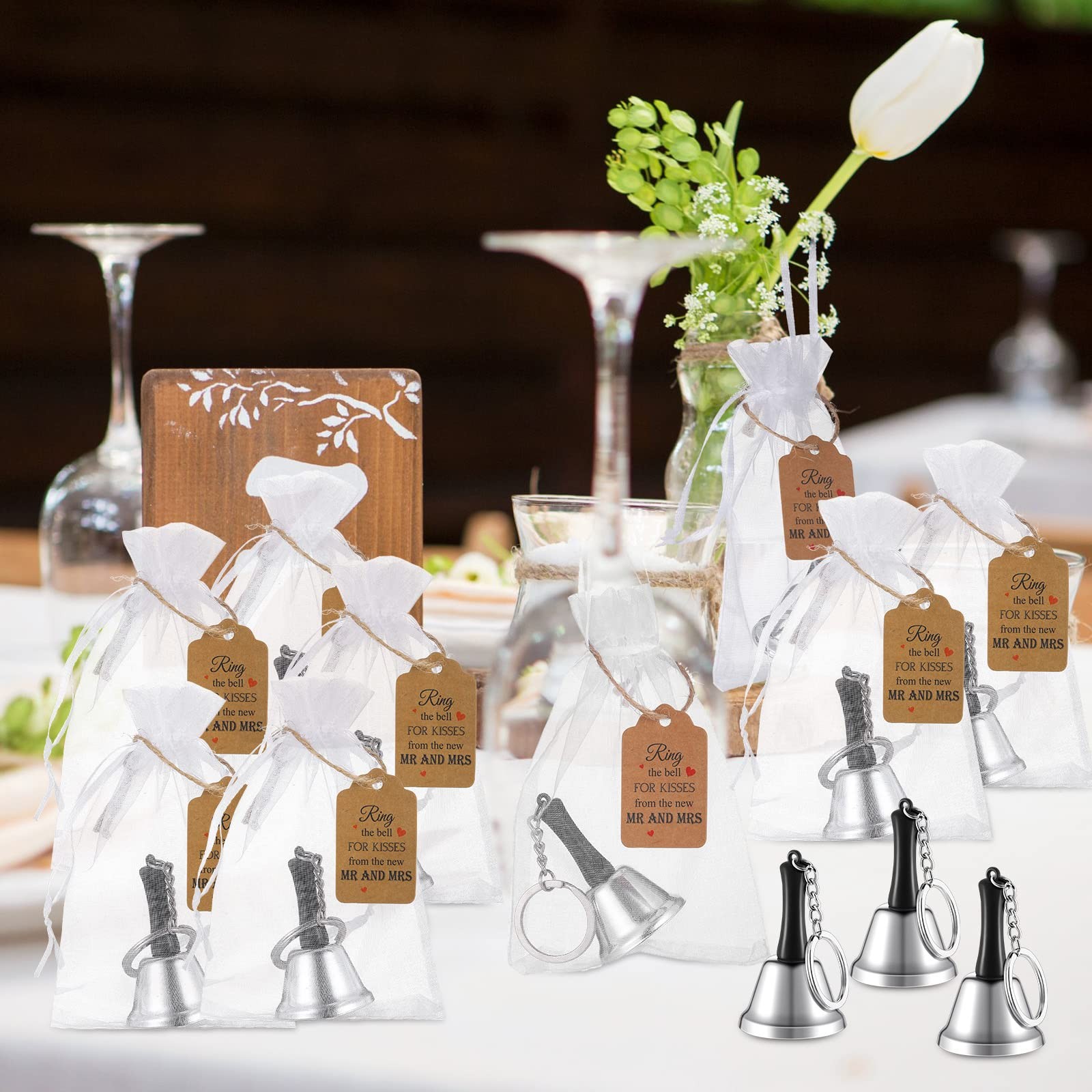 144 Pcs 48 Set Wedding Kissing Bells For Ringing Wedding Party Favors Bulk For G