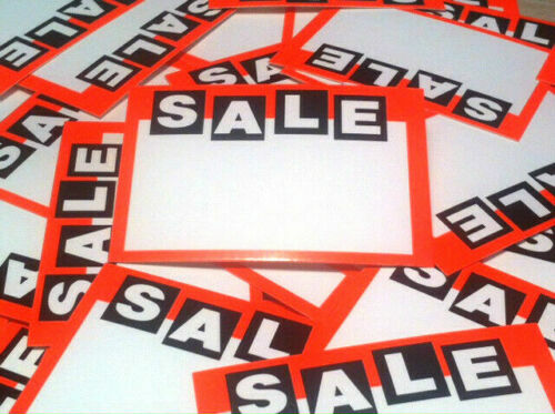 50/PK ⭐BUY 1 GET 1 FREE!⭐ BLACK/ORANGE RETAIL STORE GARAGE SALE PRICE SIGNS TAGS