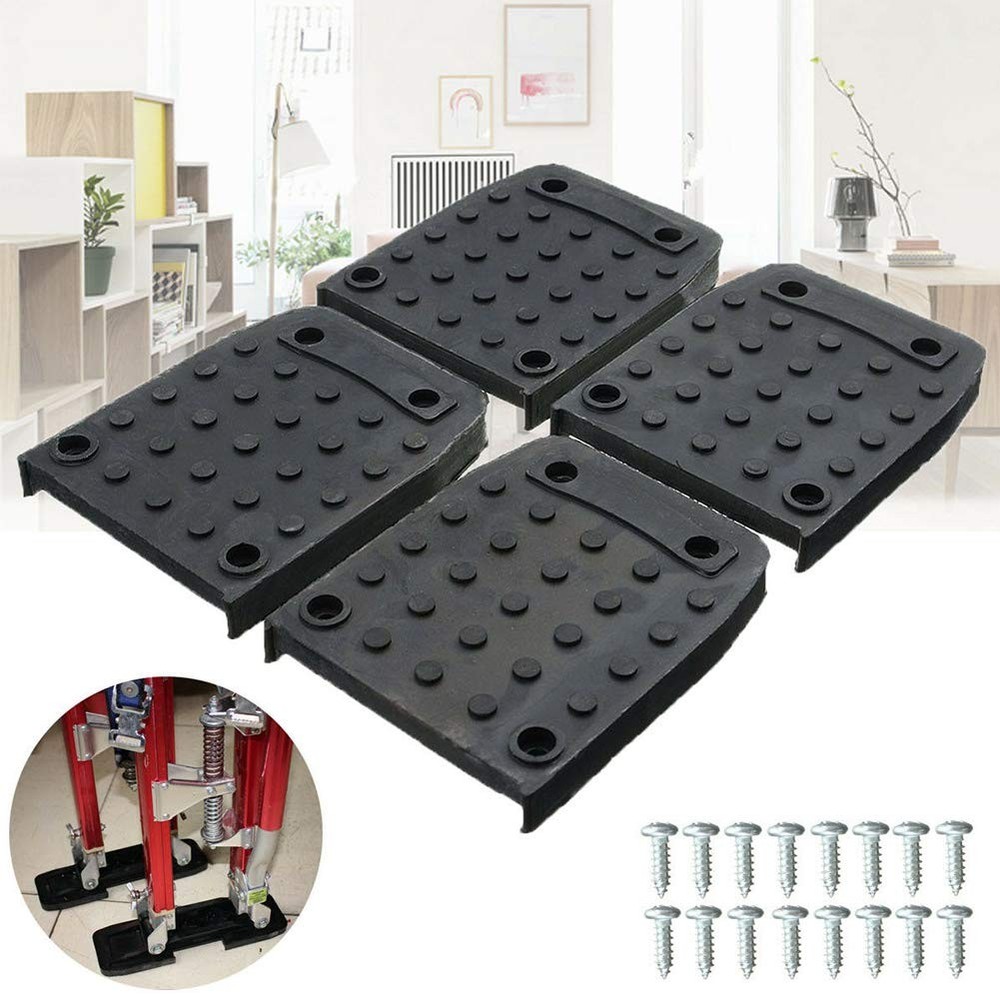 4 PCS Drywall Stilt Replacement Part, Stilt Sole Antislip Pads for Drywall St...