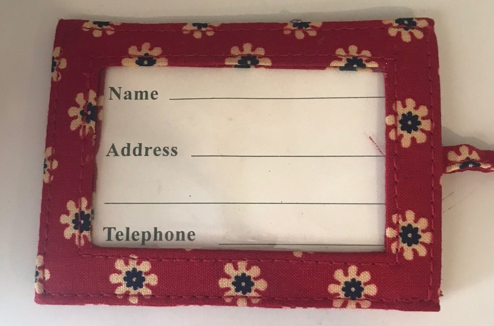 Vera Bradley Red Luggage Tag