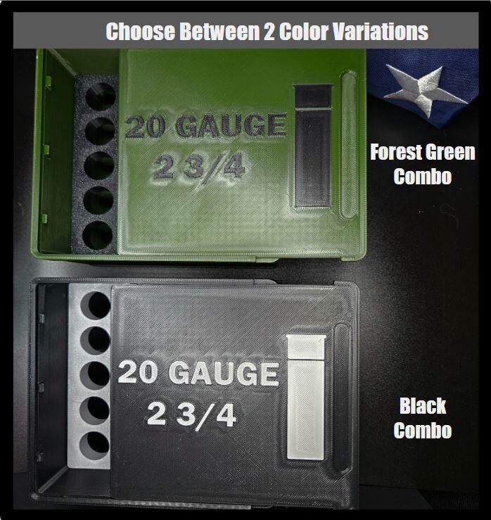 20 GAUGE 2-3/4" - 25 Shell Ammo Box Storage
