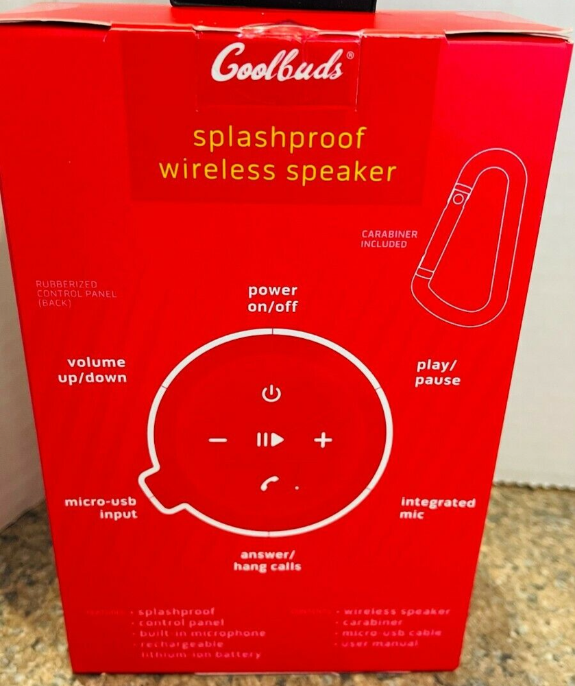 ☘☘☘ Bluetooth Splashproof Wireless Speaker "Cherry Red Hot" NIB $40 50% Off ☘☘☘