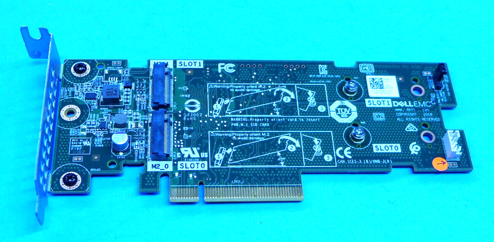 Dell SSD M.2 PCIe X2 Solid State Storage Adapter Card High Profile Bracket 61F54