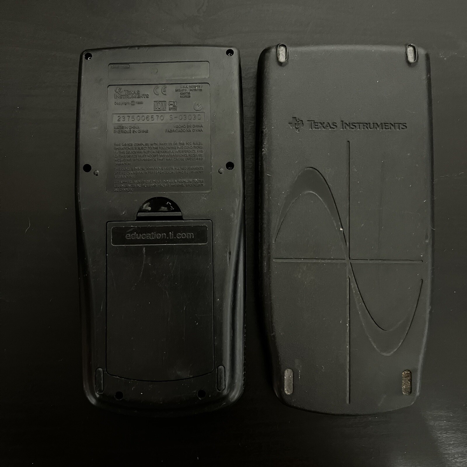 Lot Of 2 Texas Instruments TI-83 & TI-83 Plus Graphing Calculator - Black - READ