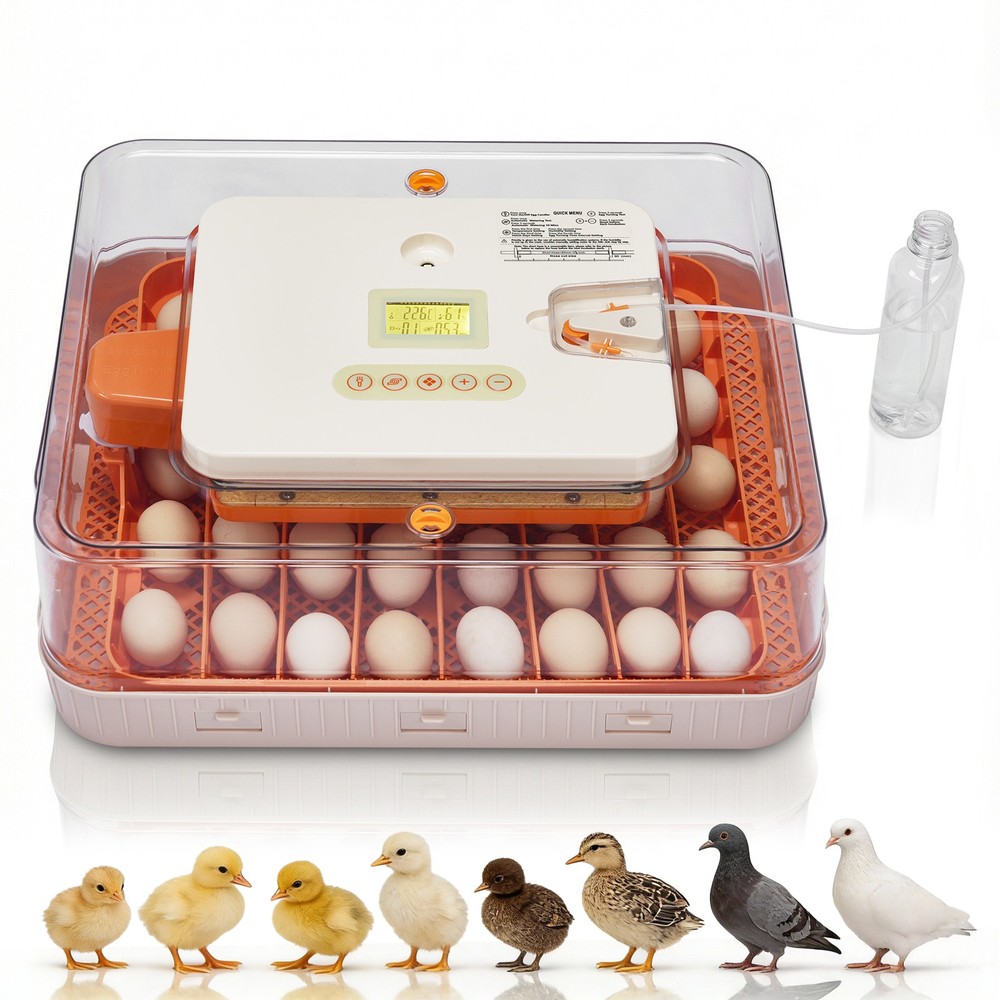 56 Egg Incubator for Hatching Eggs Auto Egg Turning &Humidity Control 360° View