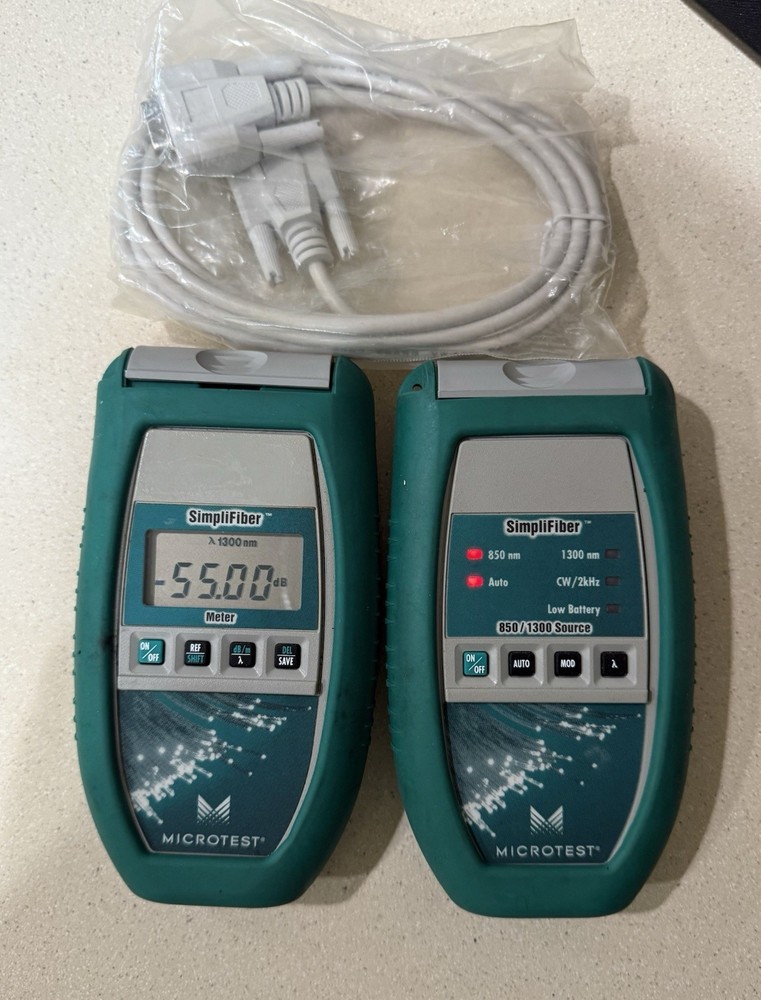 MICROTEST FLUKE SIMPLIFIBER MM FIBER TEST SET