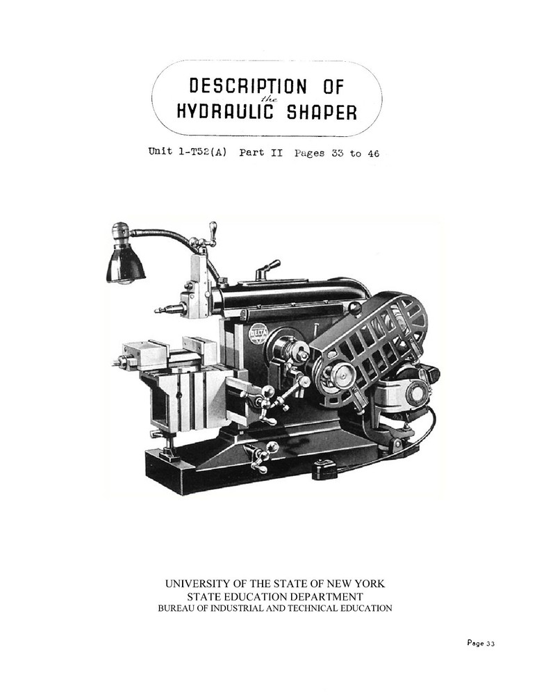 Metalworking Shaper Work and Operating Course #1275