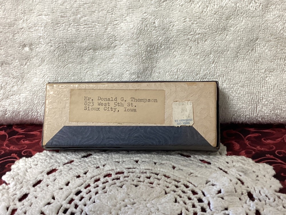 Antique Postamatic Pocket Postal Scale In Original Box
