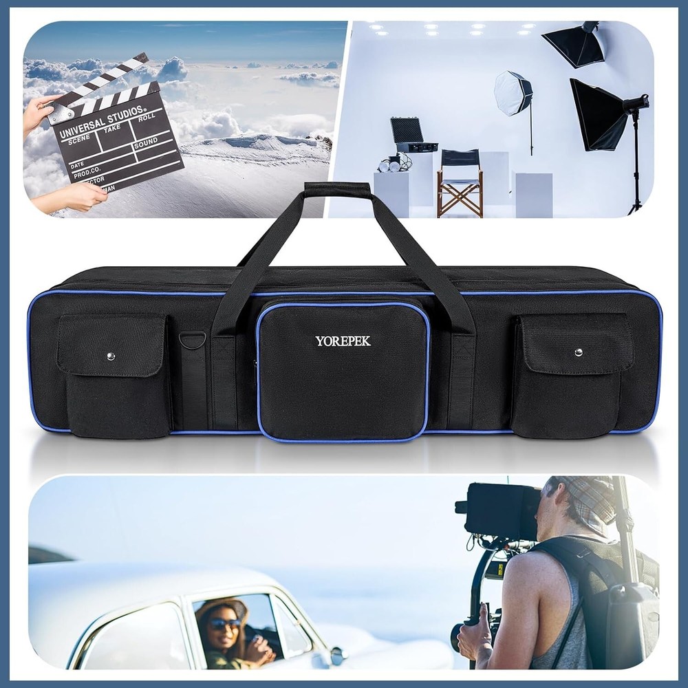 Durable 50.5" Lightweight Tripod Bag with Adjustable Strap & Stability Bumpers