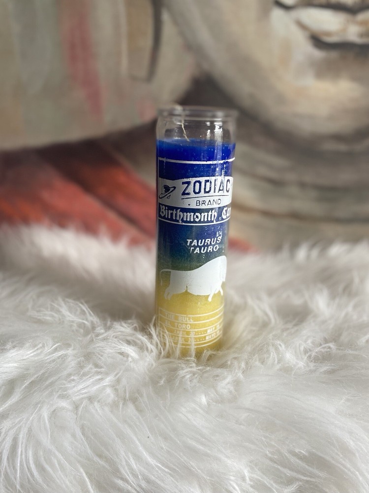 Taurus zodiac candle