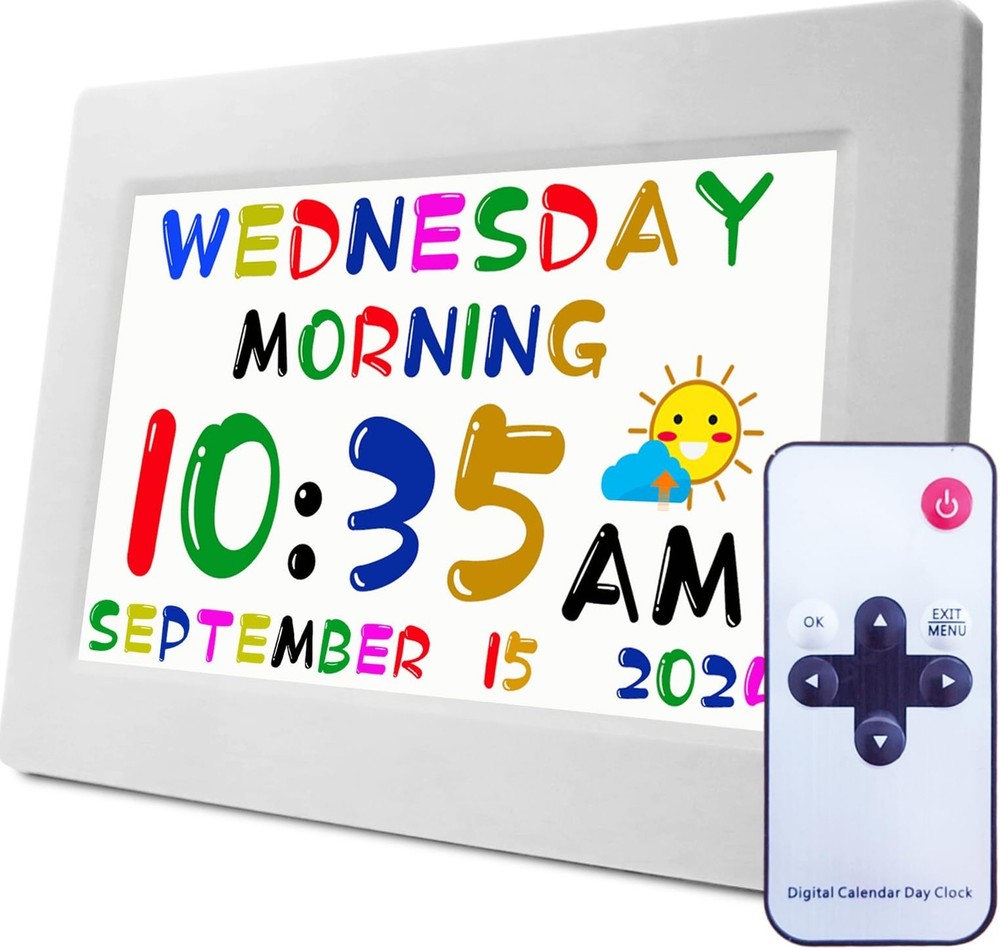 Véfaîî Digital Teaching Clock Talking Time, 24 Alarms Custom Remi