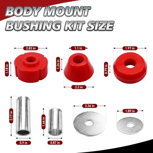 Chevy C10 Body Mount Kit Compatible With 67-72 - Red (7-101)