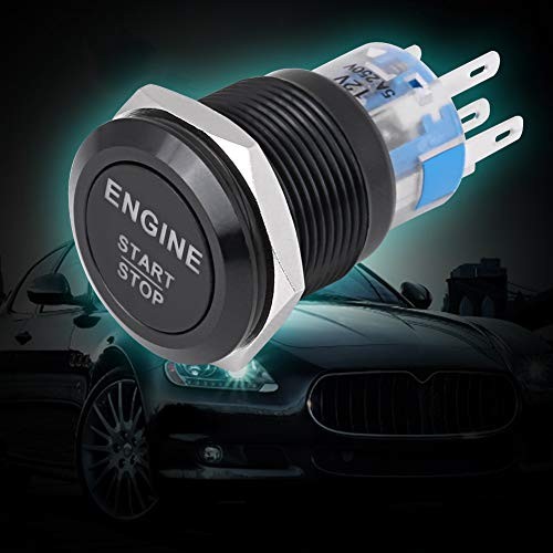 Car Engine Start Switch, 2 Colors Universal 12V White LED Car Engine Start
