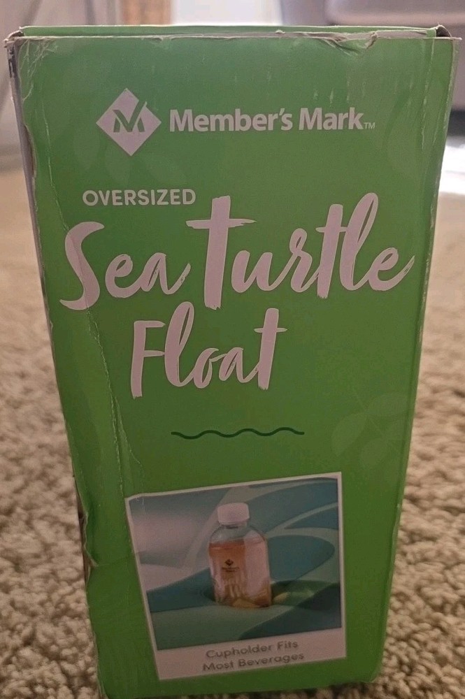 Members Mark Oversized Sea Turtle Inflatable Pool Float NiB