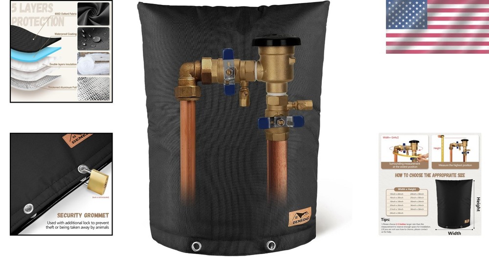 Triple Layered Insulation Backflow Cover - 16''W x 20''H, Secures from Elements