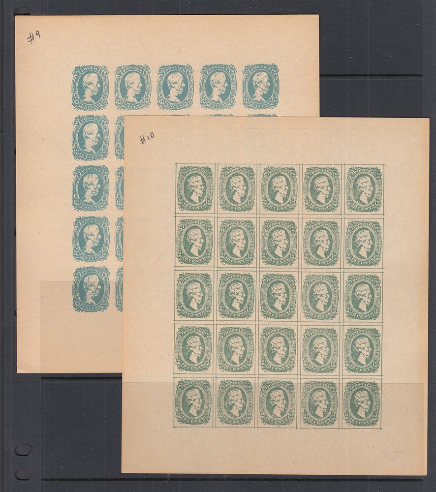 TASCO (Springfield) Confederate "reprints" full sheets - near complete