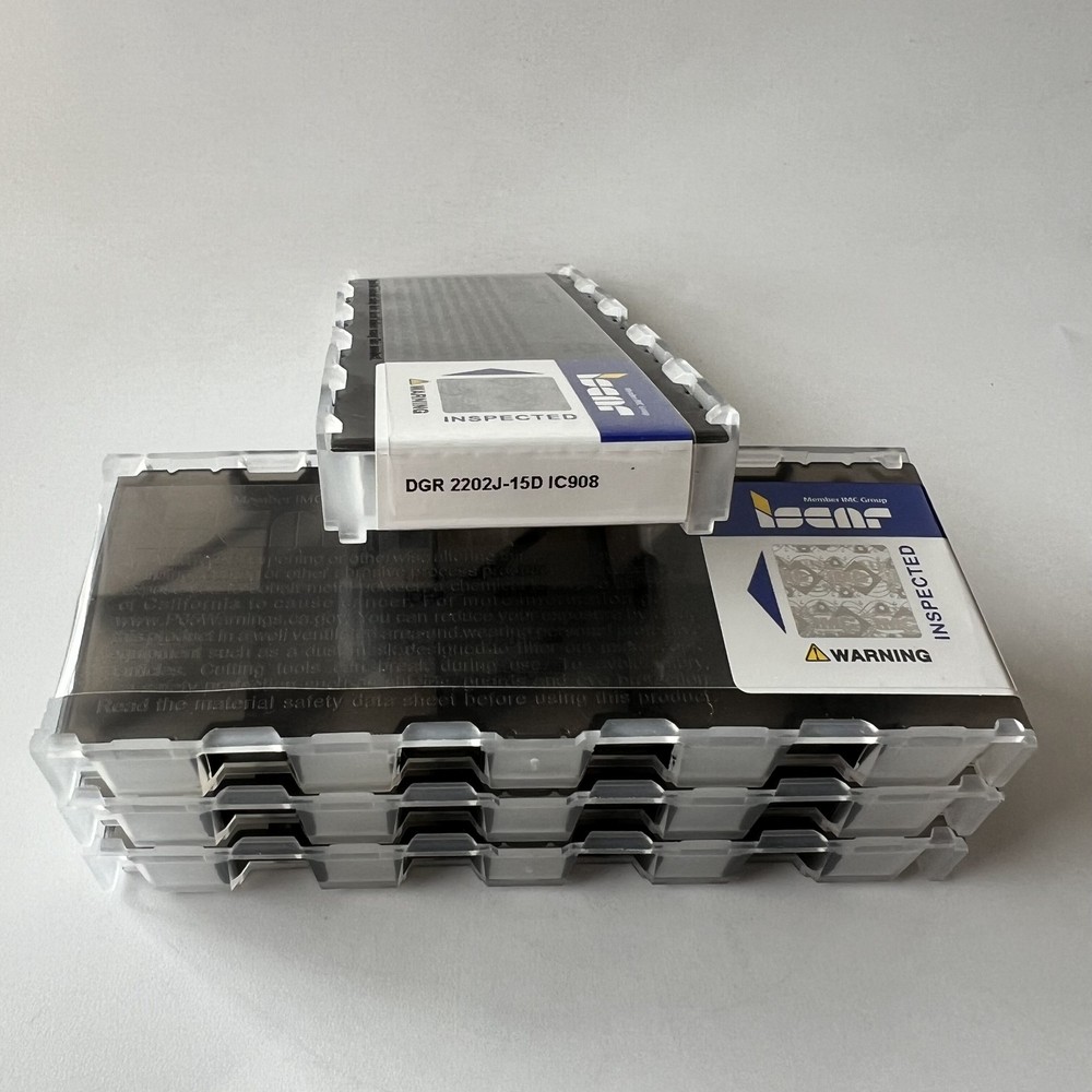 ISCAR / DGR2202J-15D IC908 / Industrial indexable carbide inserts 10 Pcs