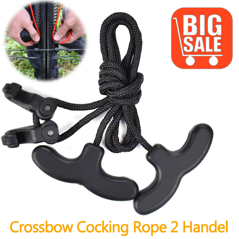 Crossbow Cocking Device Crossbow Rope Cocker Aid Cocking String Tool Black US