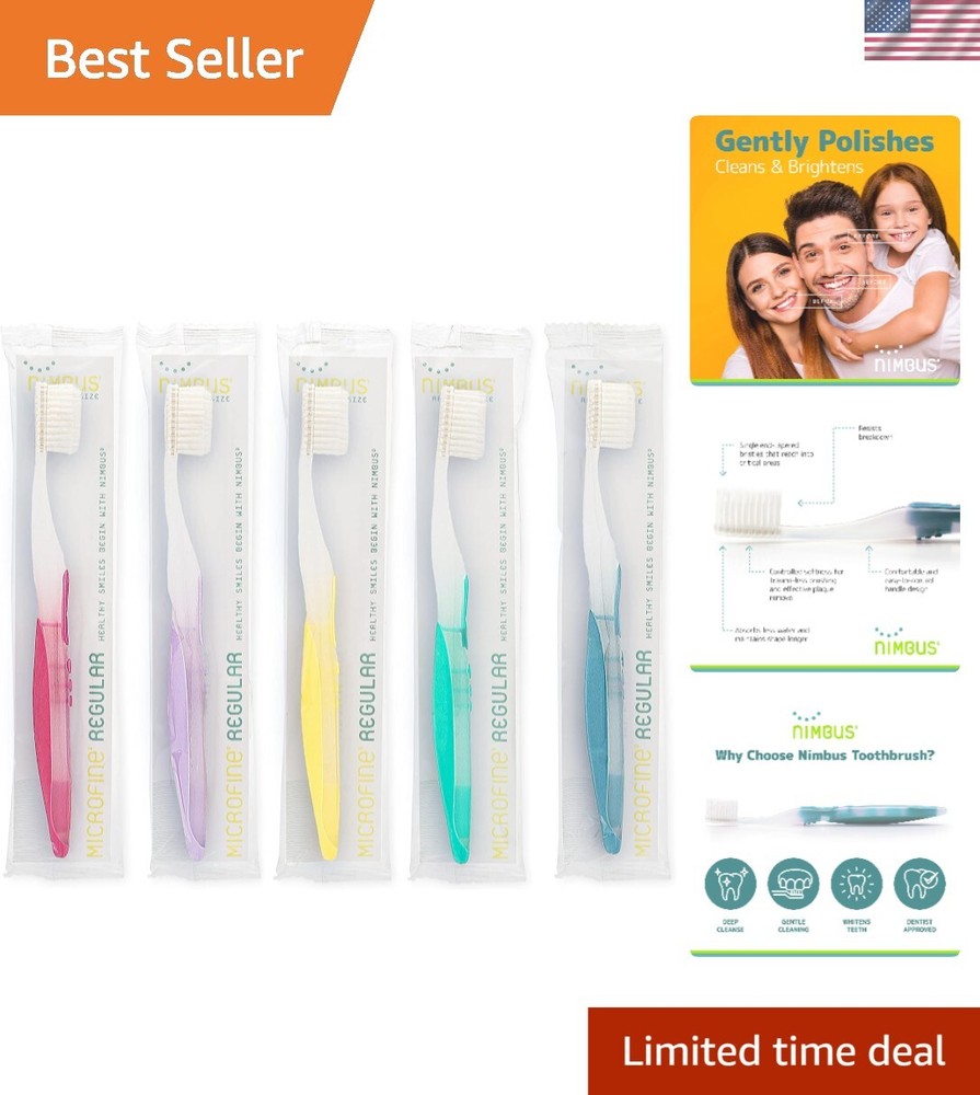 Professional Design Extra Soft Toothbrushes - Ideal for Sensitive Gums 10 Pack