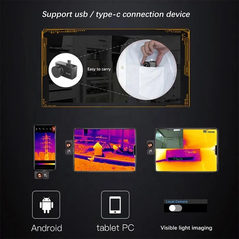 HT-301 Resolution HTI Infrared Thermal Imager Imaging Camera for Android
