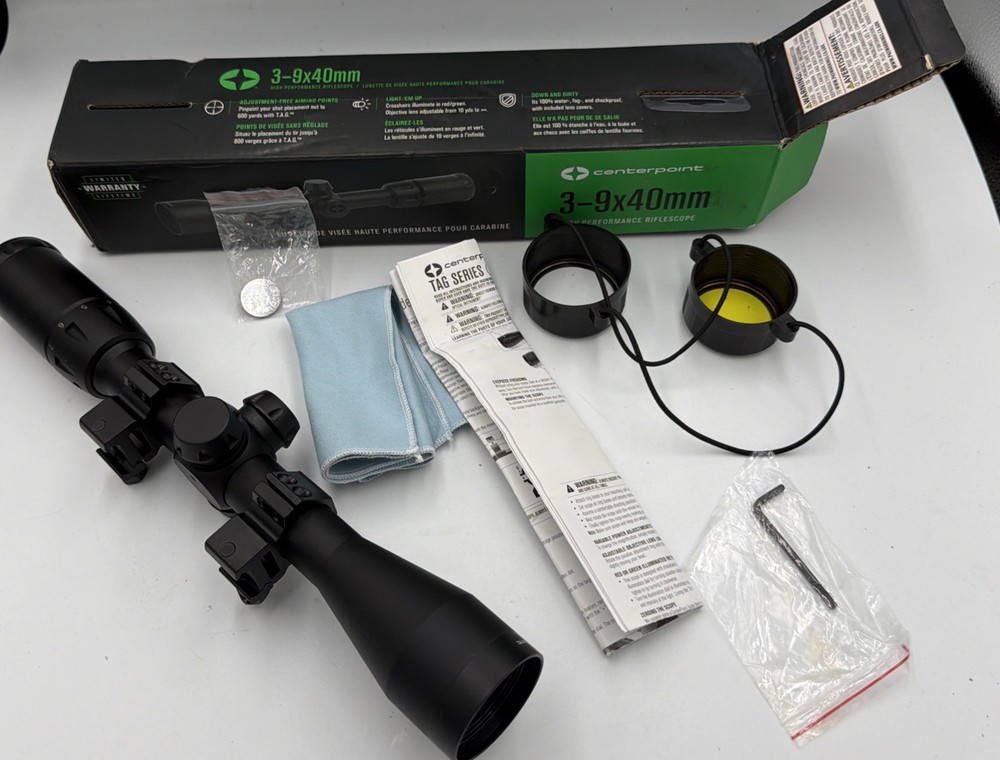 CENTERPOINT RIFLE SCOPE-PRECISION LOCK TURRETS Model LR312SFT2 b2