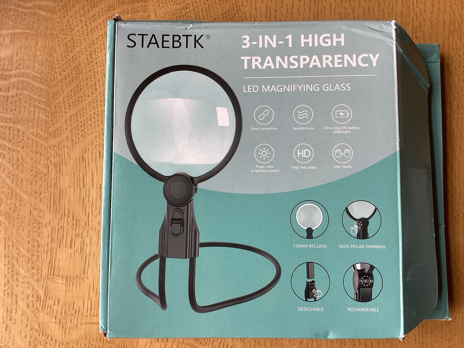 LED Magnifying Glass, Hands Free, Or  Use On Hard Surface