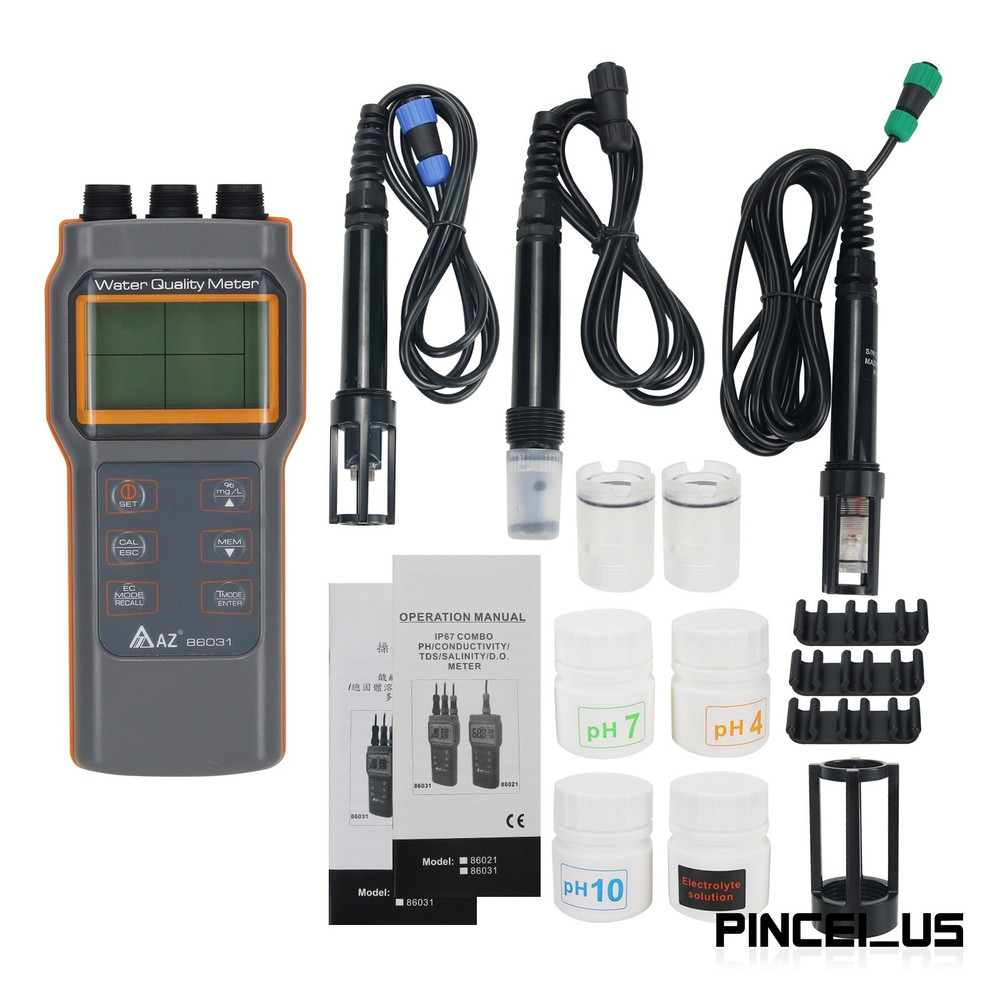 AZ86031 Water Quality Meter Multifunctional PH Tester Dissolved Oxygen Detector