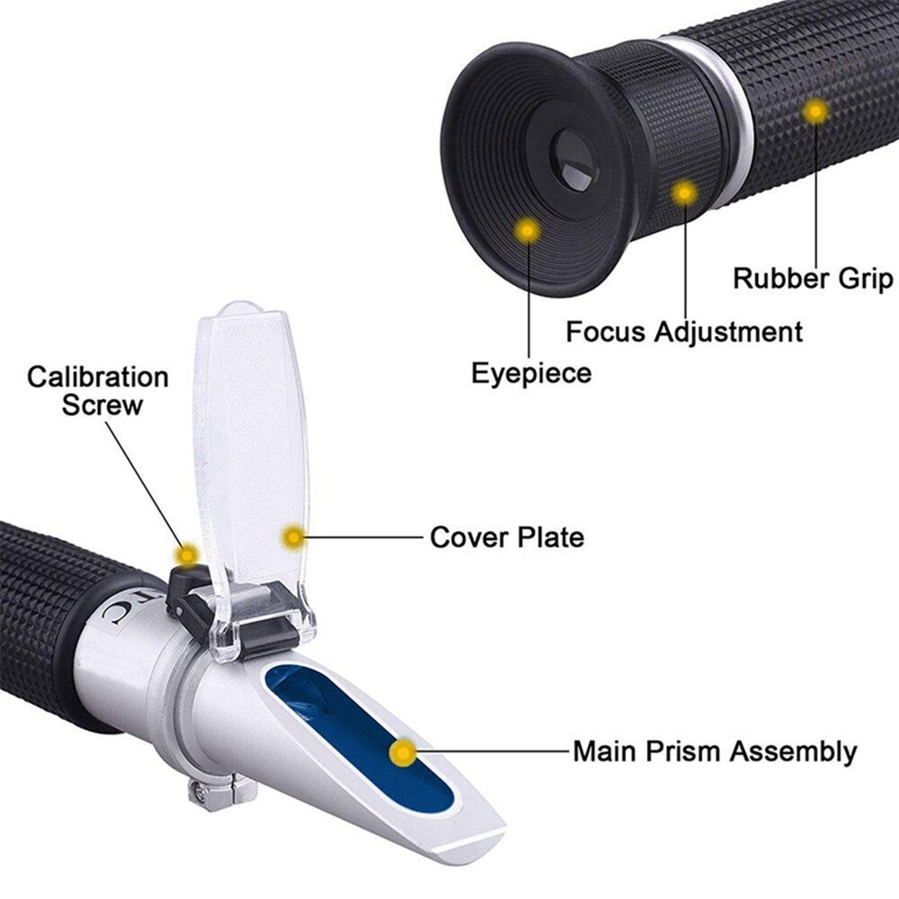 Honey Refractometer Water 12-27% Concentration 3 In 1 Brix 58-90% Module Kit