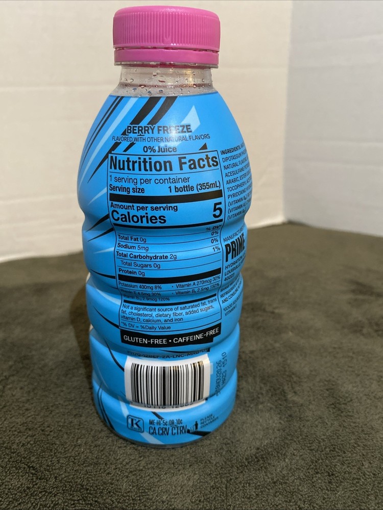 Mr Beast Prime Empty Hydration Drink Bottle 12 Fl Oz